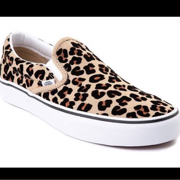 Vans Tan Leopard Slip-On - Picture 1 of 8